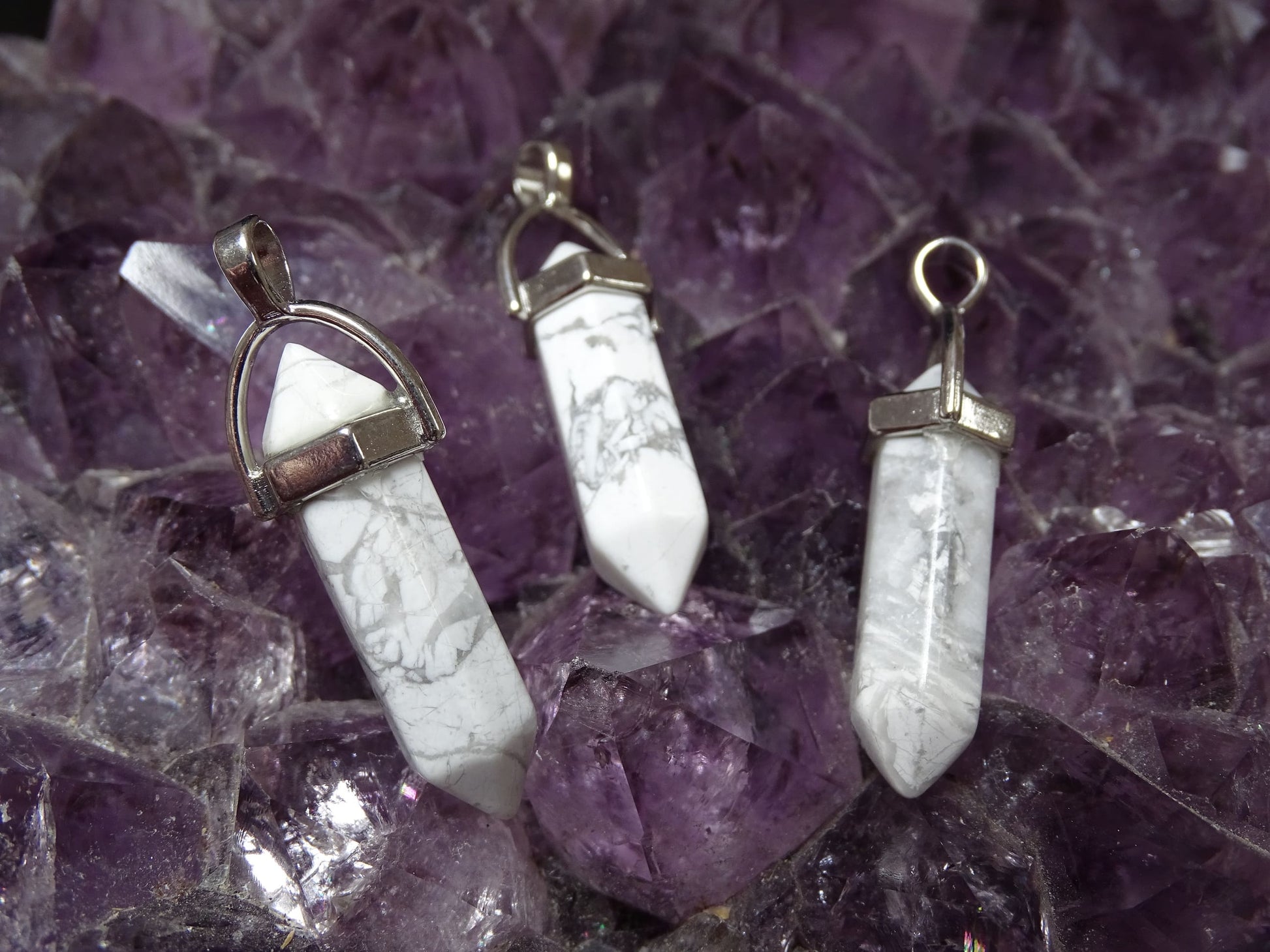 Pendentif Howlite - Pendentifs - Colibri Minéraux et Bien-être