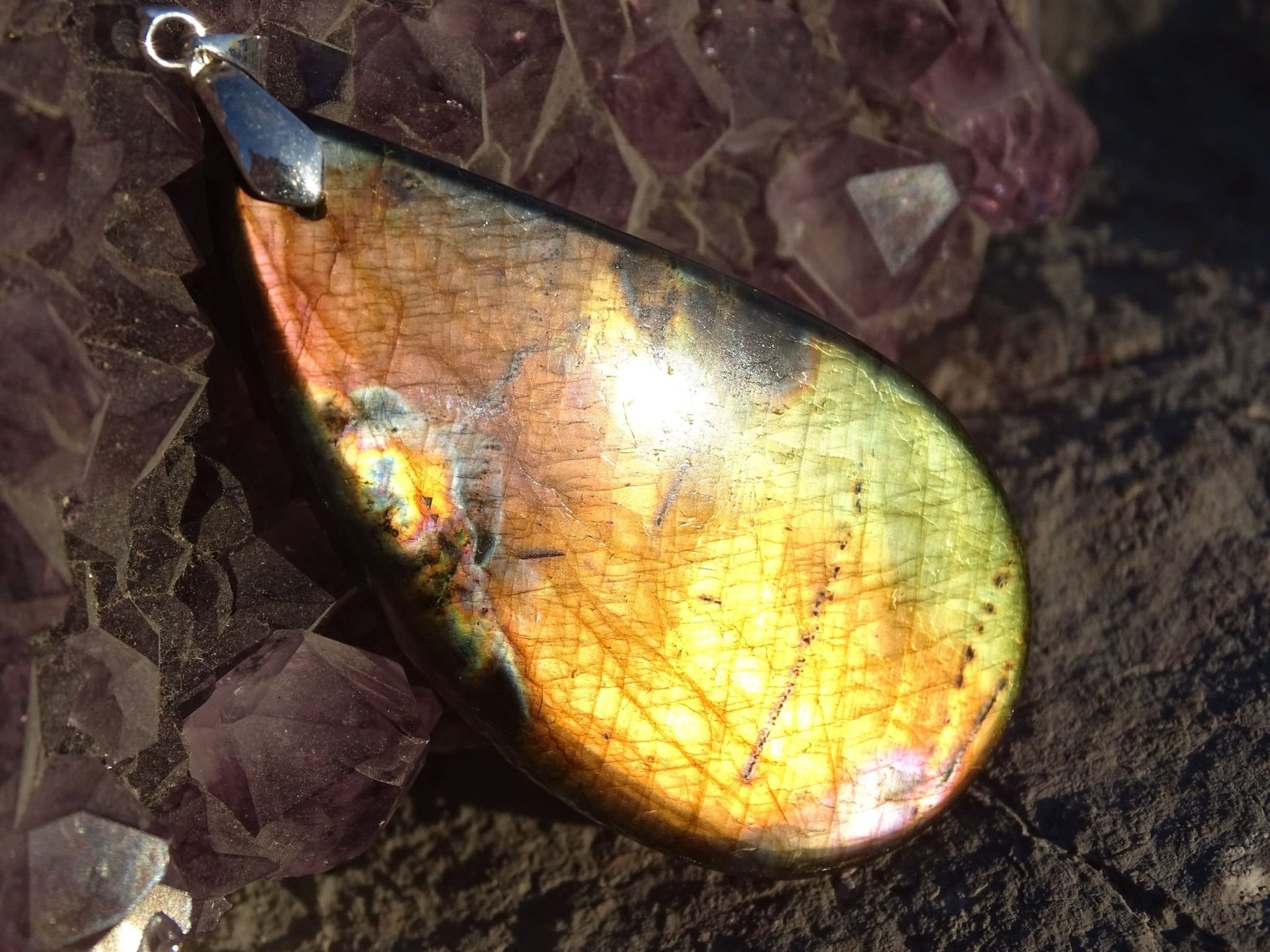 Pendentif Labradorite - Pendentifs - Colibri Minéraux et Bien-être