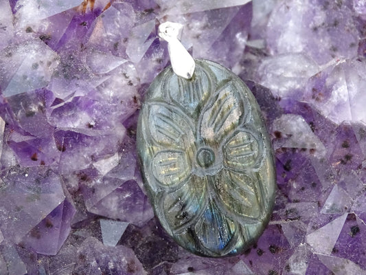 Pendentif Labradorite - Pendentifs - Colibri Minéraux et Bien-être
