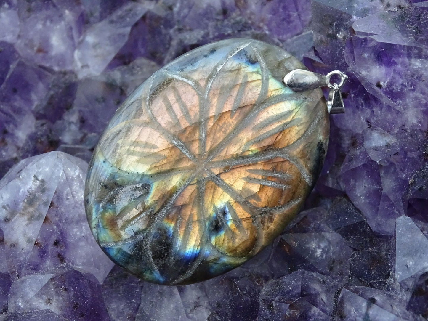 Pendentif Labradorite - Pendentifs - Colibri Minéraux et Bien-être