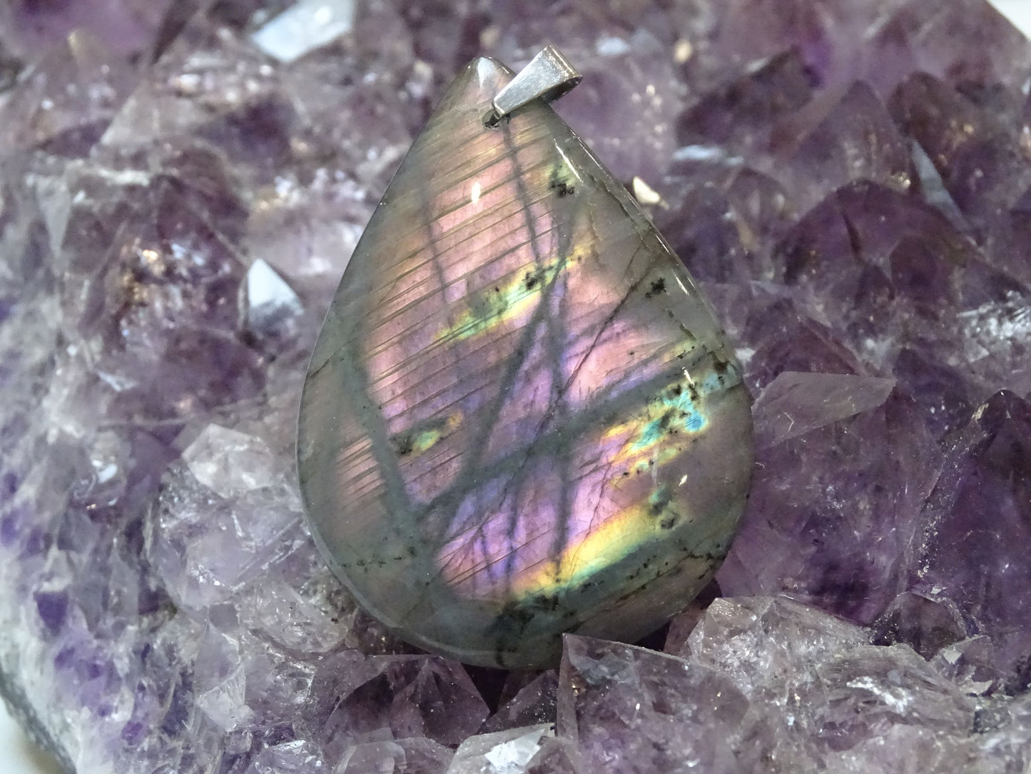 Pendentif Labradorite - Pendentifs - Colibri Minéraux et Bien-être