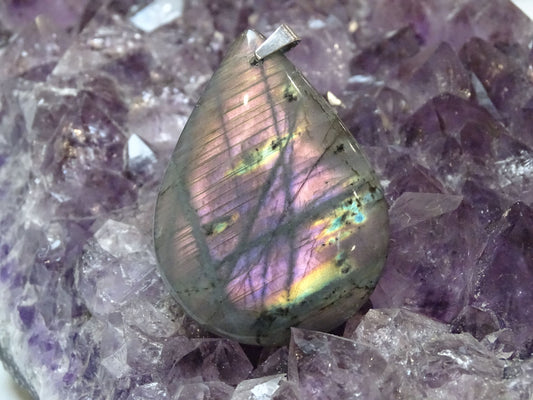 Pendentif Labradorite - Pendentifs - Colibri Minéraux et Bien-être