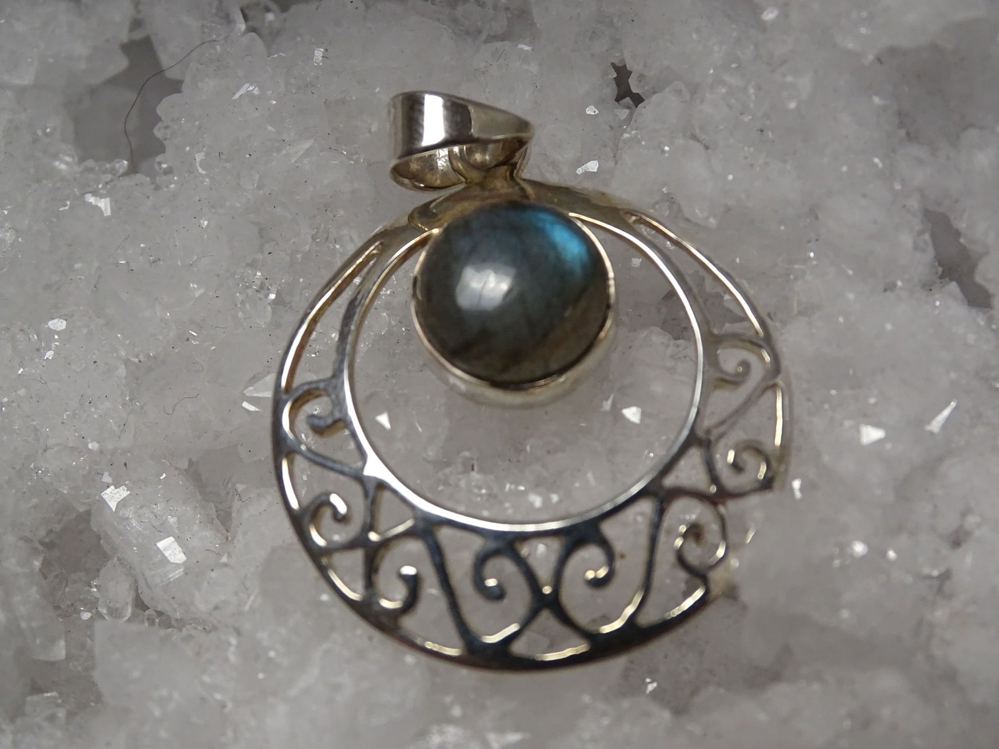 Pendentif Labradorite Argent 925 - Pendentifs - Colibri Minéraux et Bien-être