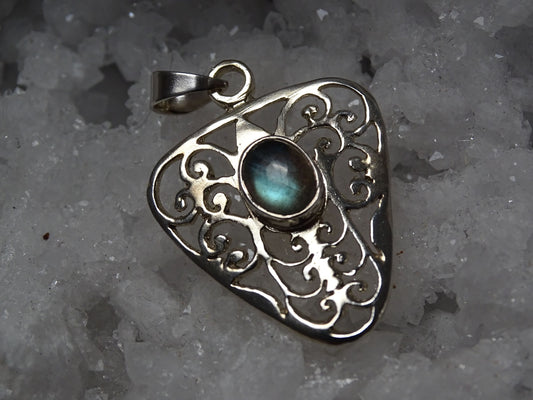 Pendentif Labradorite Argent 925 - Pendentifs - Colibri Minéraux et Bien-être
