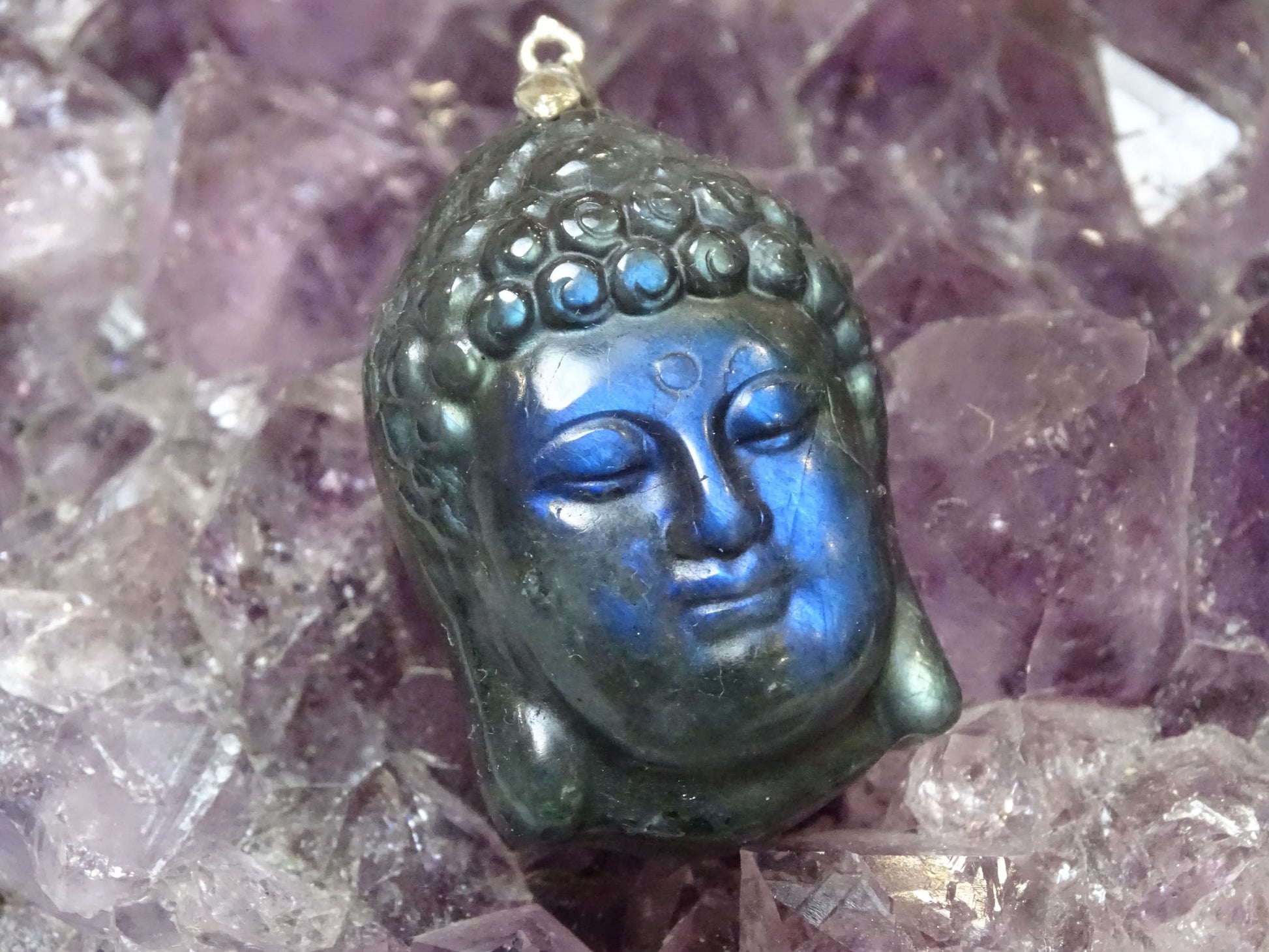 Pendentif Labradorite Bouddha - Pendentifs - Colibri Minéraux et Bien-être