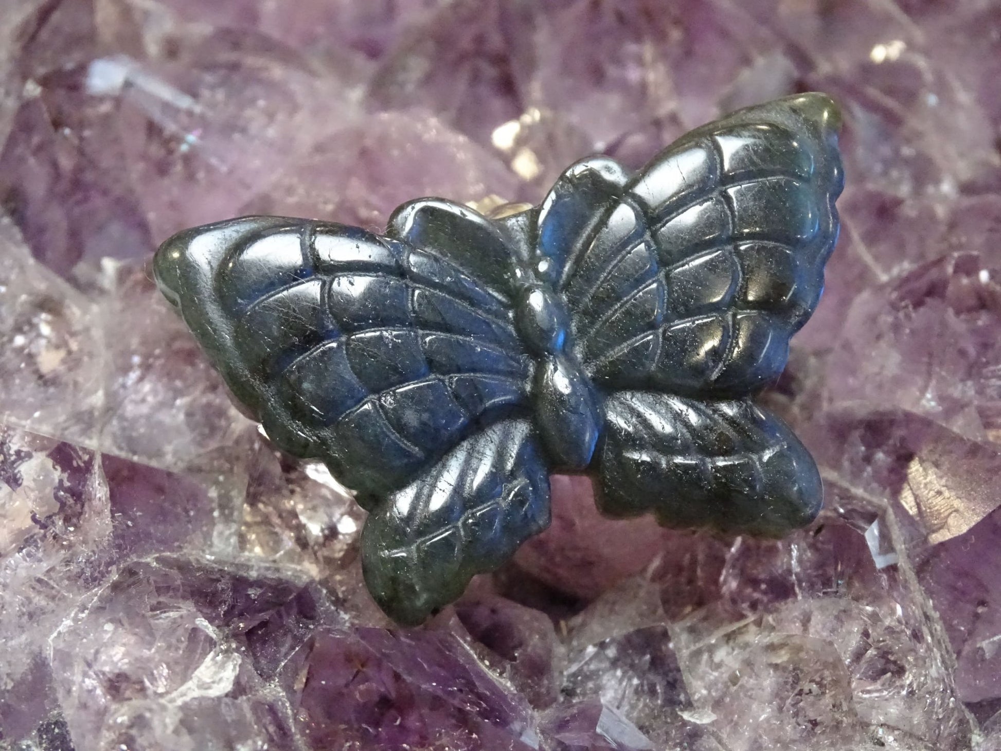 Pendentif Labradorite Papillon - Pendentifs - Colibri Minéraux et Bien-être