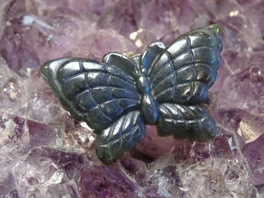 Pendentif Labradorite Papillon - Pendentifs - Colibri Minéraux et Bien-être