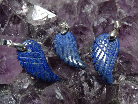 Pendentif Lapis Lazuli Aile - Pendentifs - Colibri Minéraux et Bien-être
