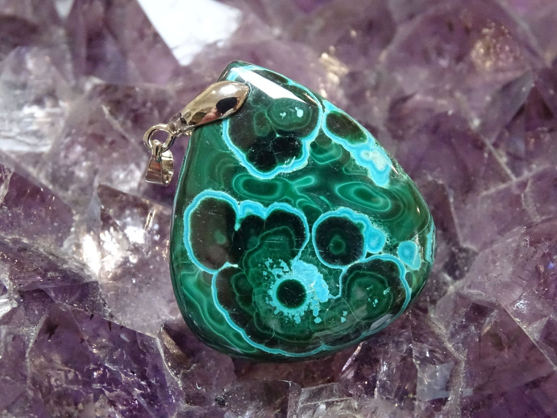 Pendentif Malachite - Pendentifs - Colibri Minéraux et Bien-être