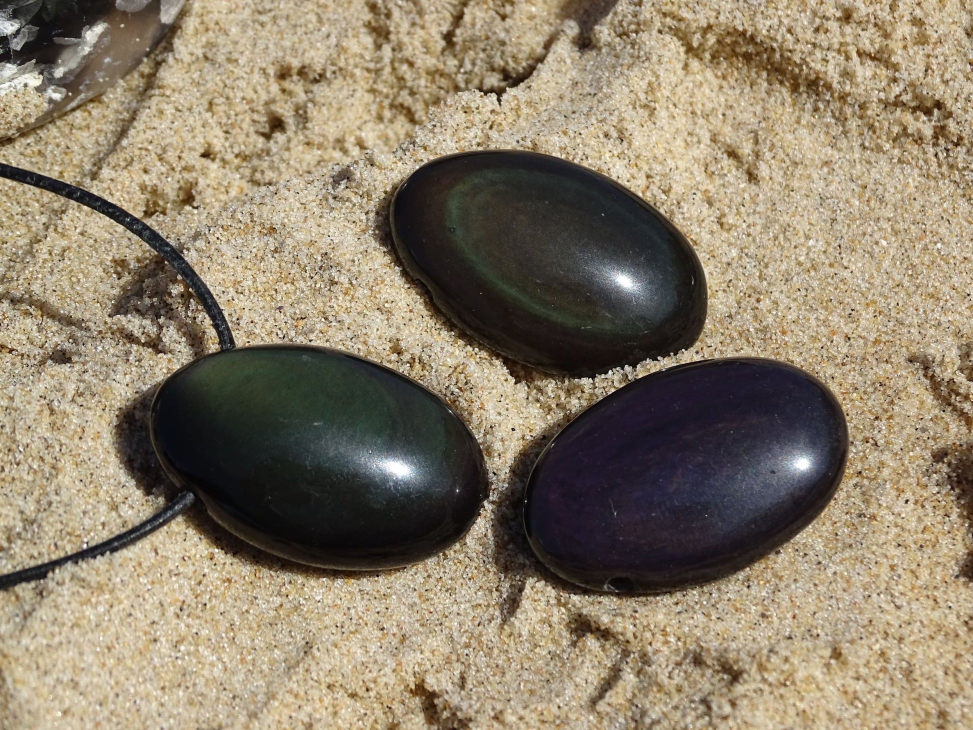 Pendentif Obsidienne Arc-en-Ciel Oeil Céleste - Pendentifs - Colibri Minéraux et Bien-être