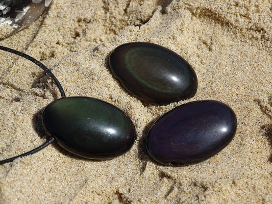 Pendentif Obsidienne Arc-en-Ciel Oeil Céleste - Pendentifs - Colibri Minéraux et Bien-être