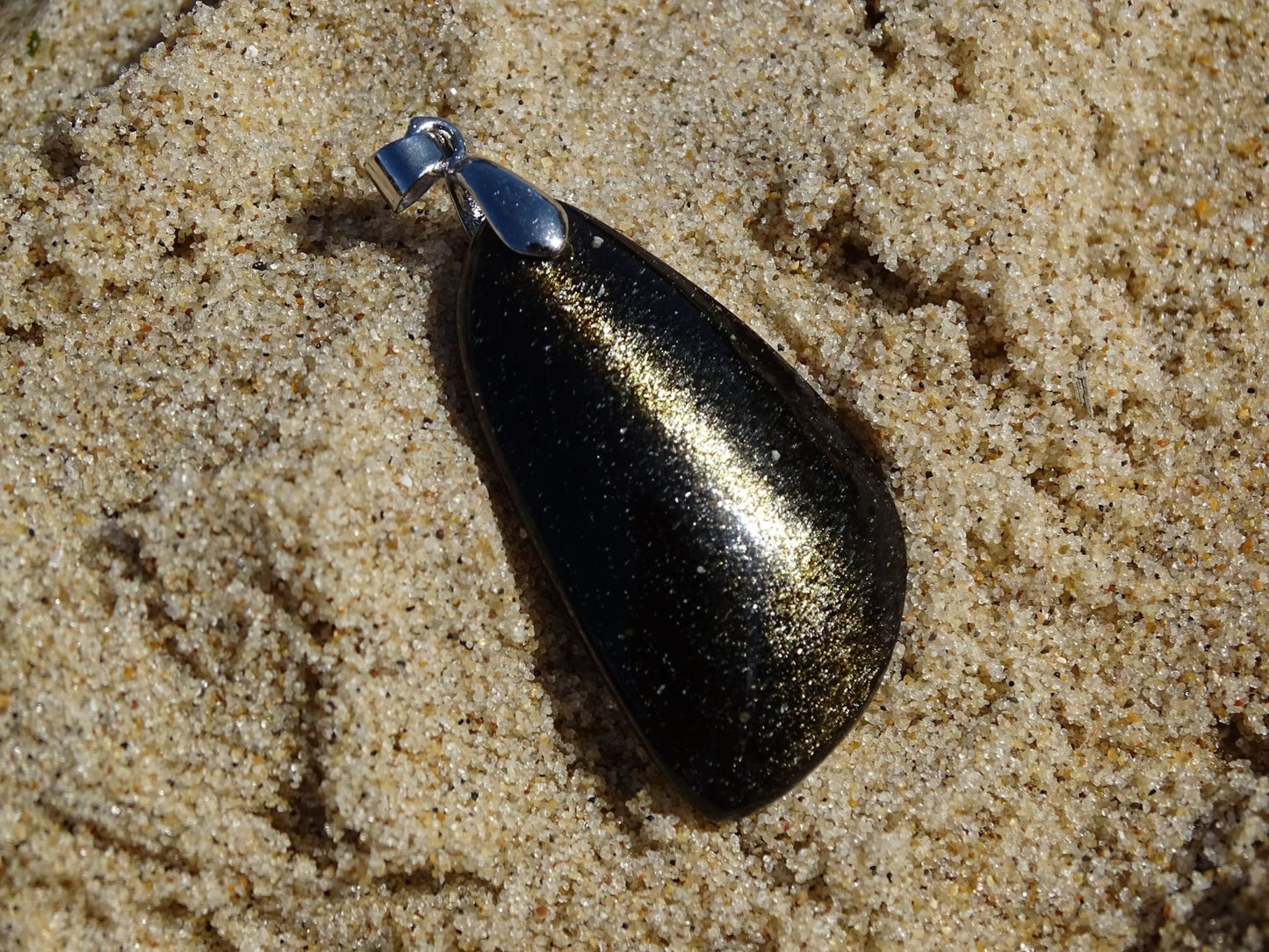 Pendentif Obsidienne Dorée - Pendentifs - Colibri Minéraux et Bien-être