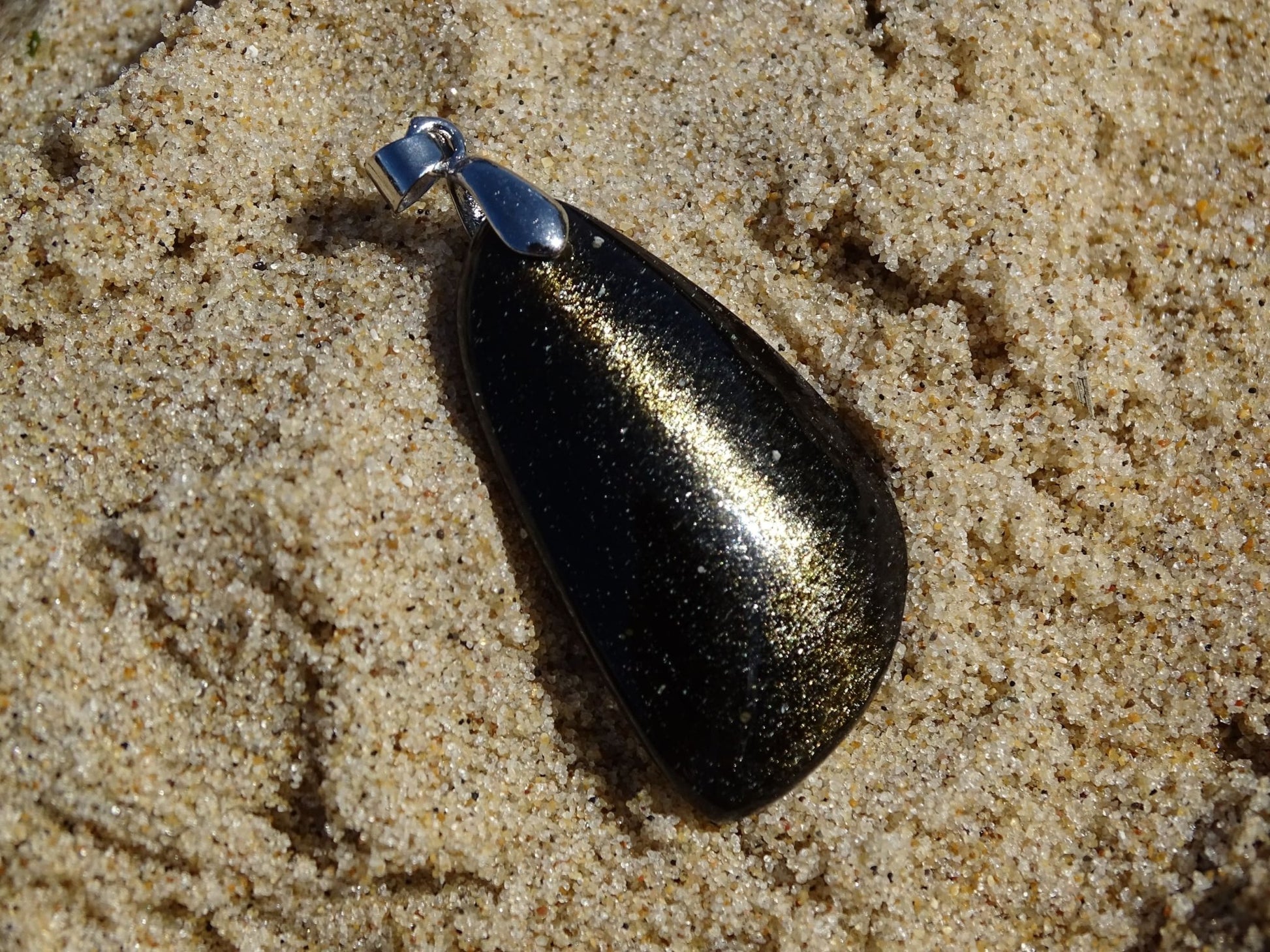 Pendentif Obsidienne Dorée - Pendentifs - Colibri Minéraux et Bien-être