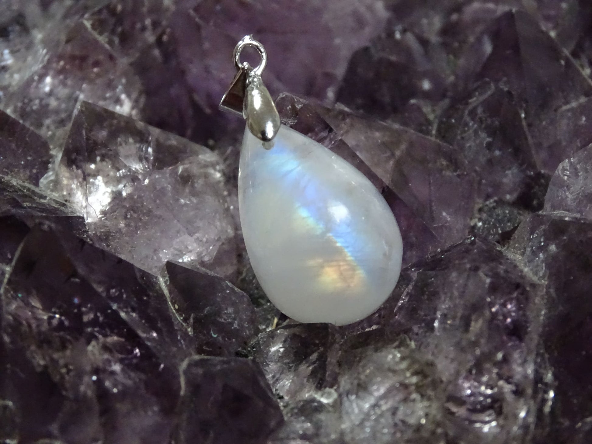 Pendentif Pierre de Lune - Pendentifs - Colibri Minéraux et Bien-être