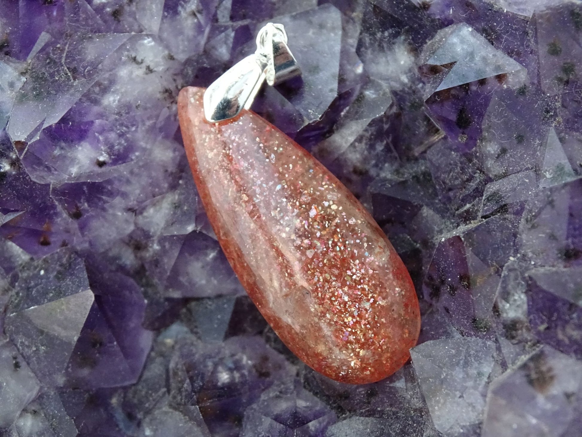 Pendentif Pierre de Soleil - Pendentifs - Colibri Minéraux et Bien-être