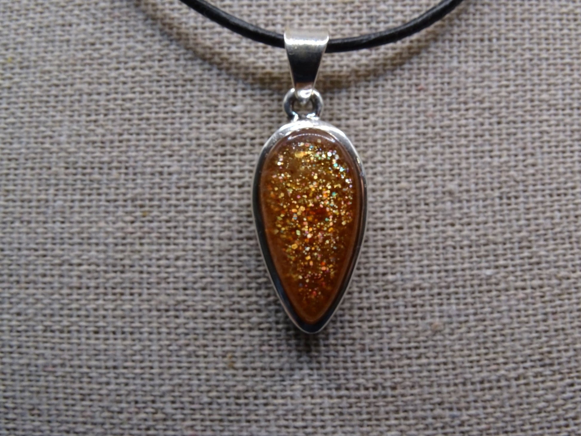 Pendentif Pierre de Soleil Argent 925 - Pendentifs - Colibri Minéraux et Bien-être