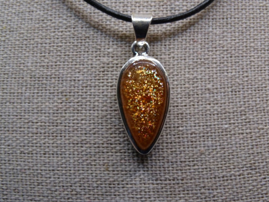 Pendentif Pierre de Soleil Argent 925 - Pendentifs - Colibri Minéraux et Bien-être
