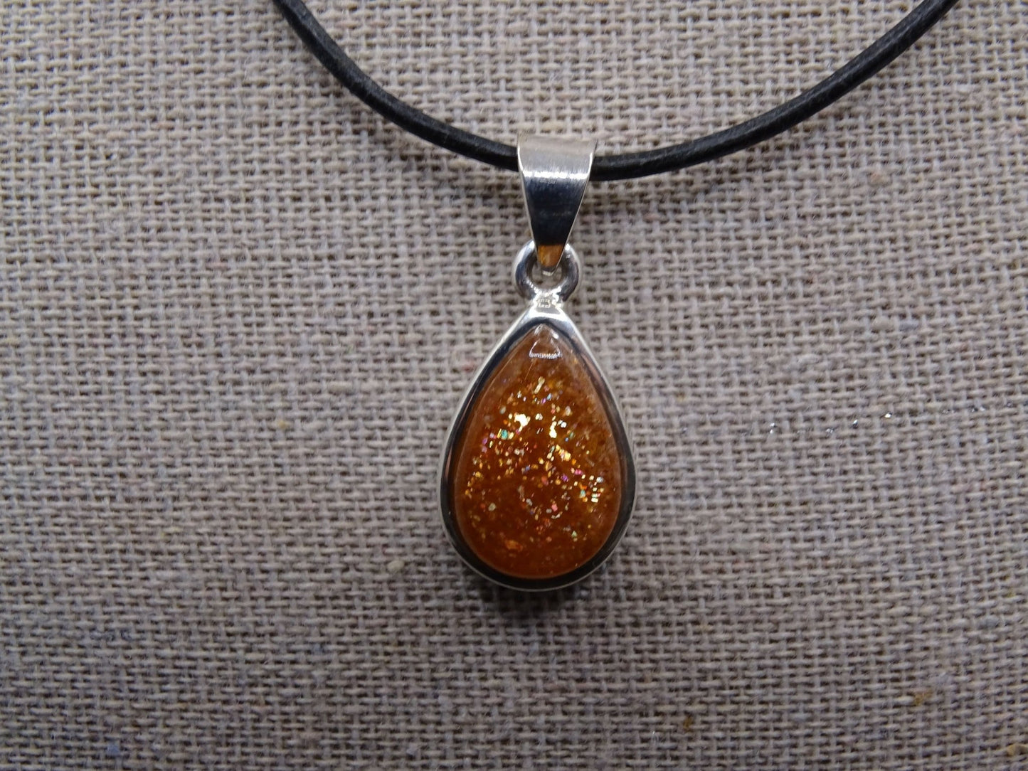 Pendentif Pierre de Soleil Argent 925 - Pendentifs - Colibri Minéraux et Bien-être