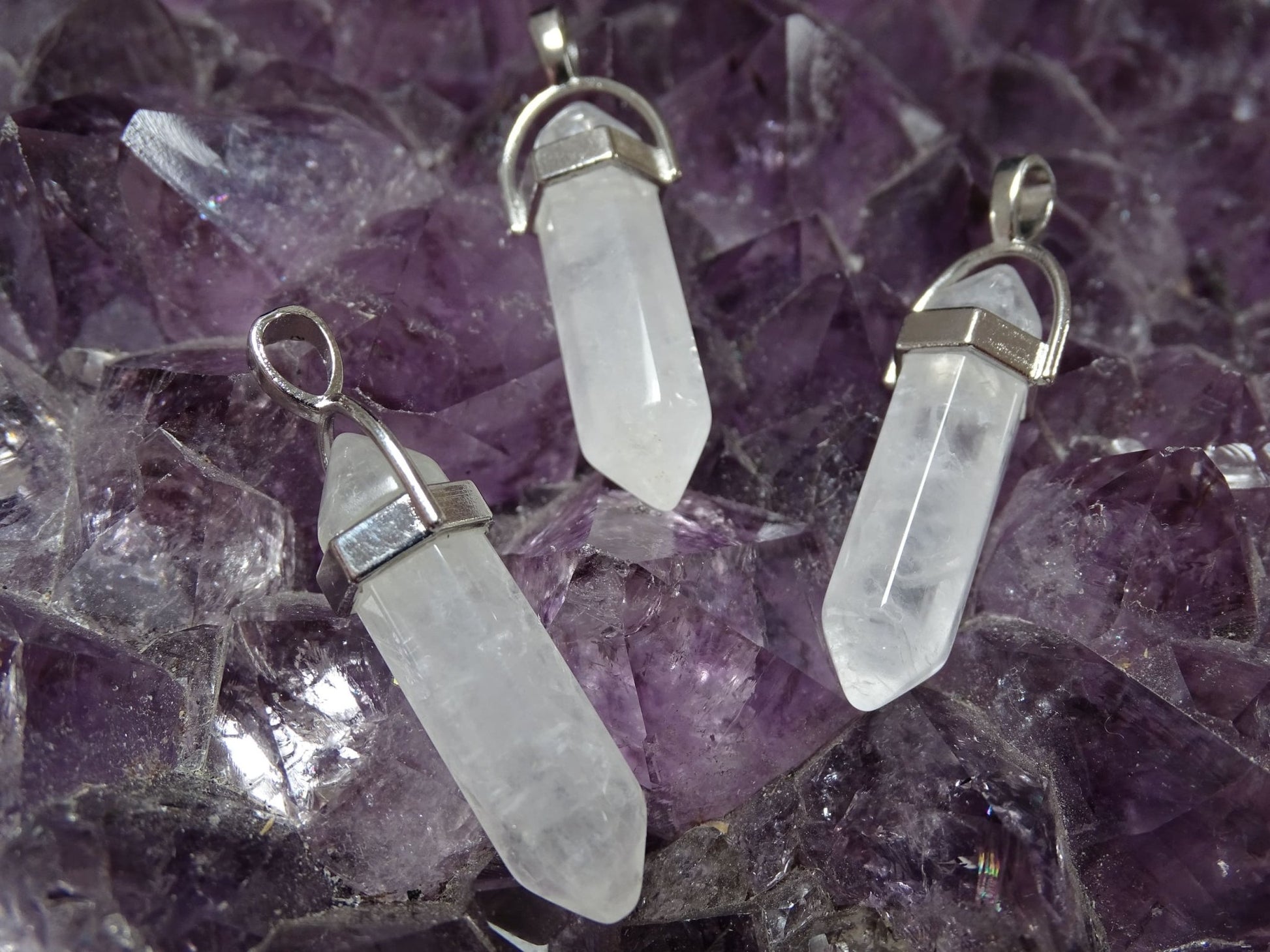 Pendentif Quartz Cristal de Roche - Pendentifs - Colibri Minéraux et Bien-être