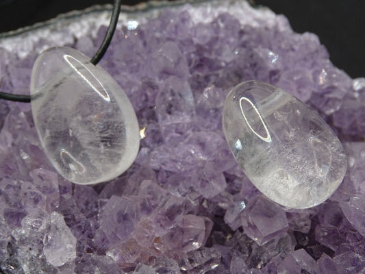 Pendentif Quartz Cristal de Roche - Pendentifs - Colibri Minéraux et Bien-être