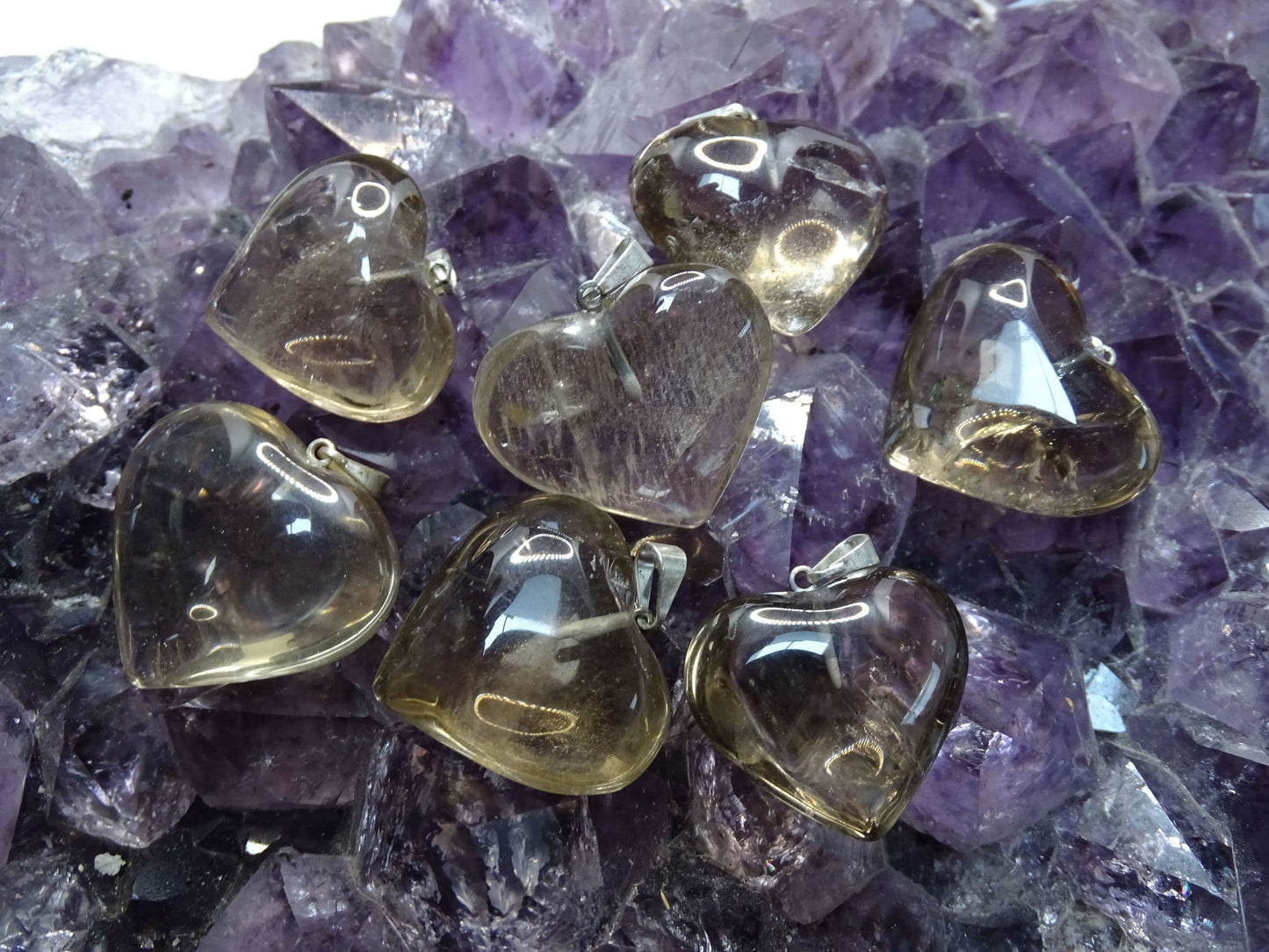 Pendentif Quartz Fumé Coeur - Pendentifs - Colibri Minéraux et Bien-être