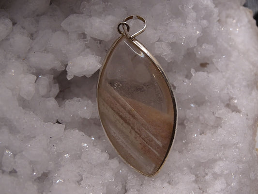 Pendentif Quartz à inclusions Argent 925 - Pendentifs - Colibri Minéraux et Bien-être
