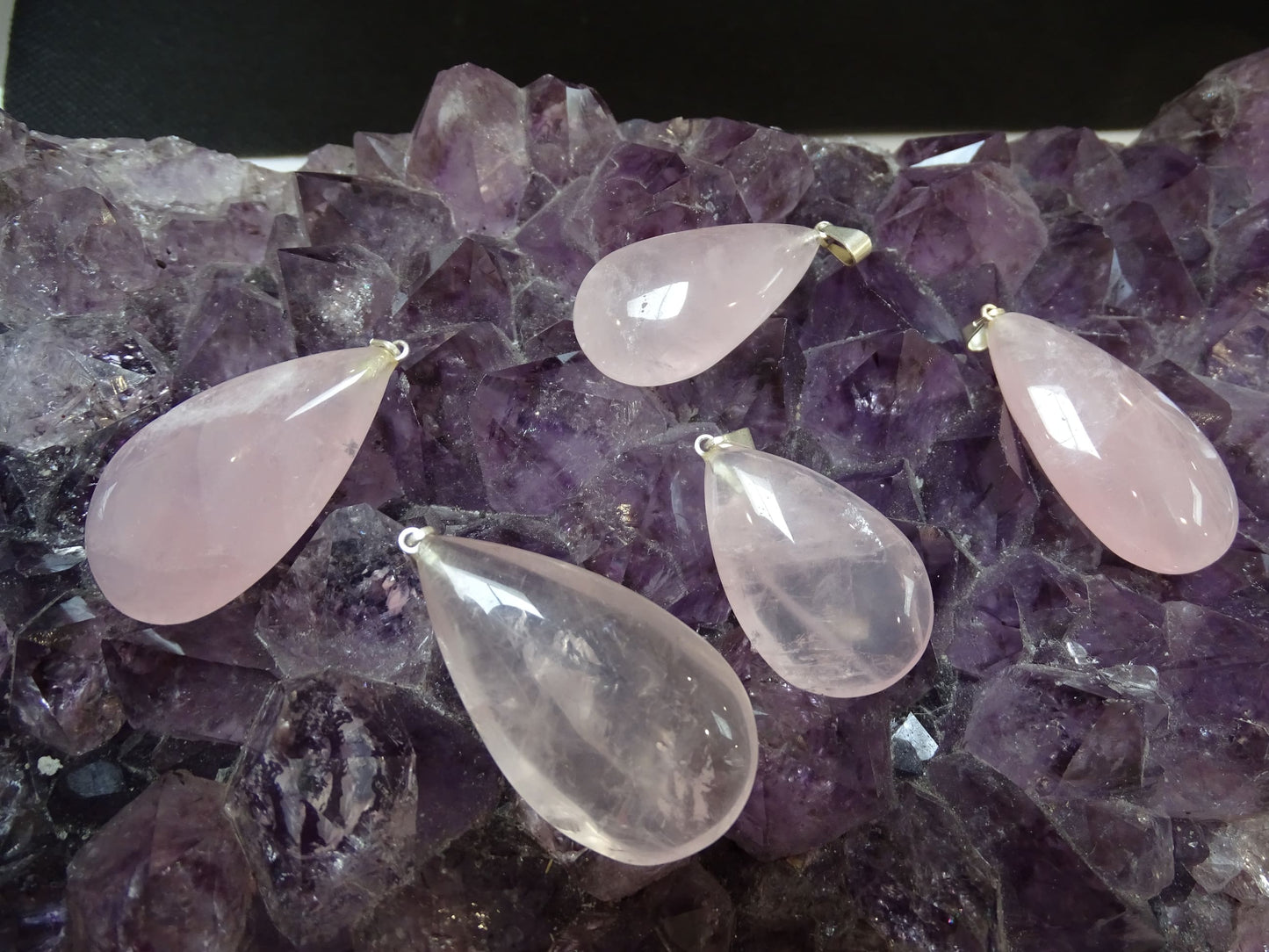 Pendentif Quartz Rose - Pendentifs - Colibri Minéraux et Bien-être