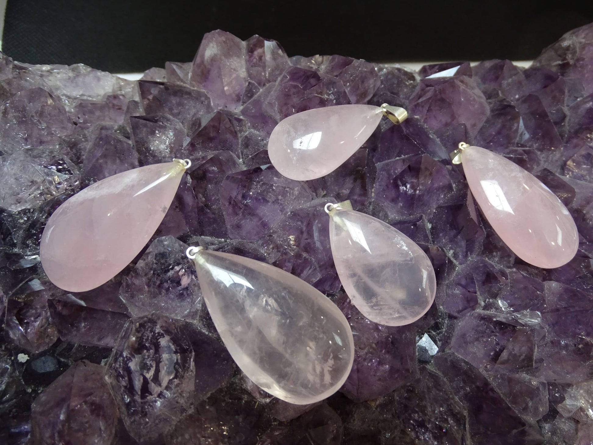 Pendentif Quartz Rose - Pendentifs - Colibri Minéraux et Bien-être