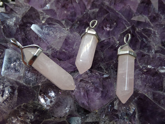 Pendentif Quartz Rose - Pendentifs - Colibri Minéraux et Bien-être