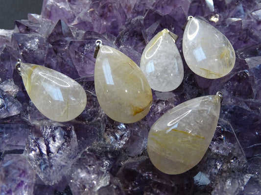 Pendentif Quartz Rutile - Pendentifs - Colibri Minéraux et Bien-être