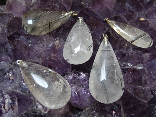 Pendentif Quartz Tourmaline - Pendentifs - Colibri Minéraux et Bien-être