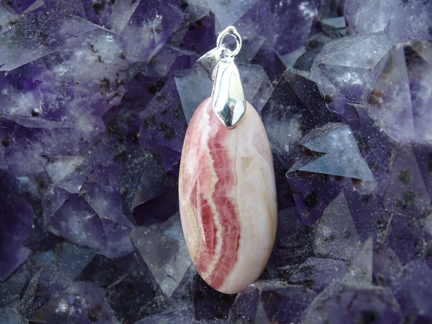 Pendentif Rhodochrosite - Pendentifs - Colibri Minéraux et Bien-être