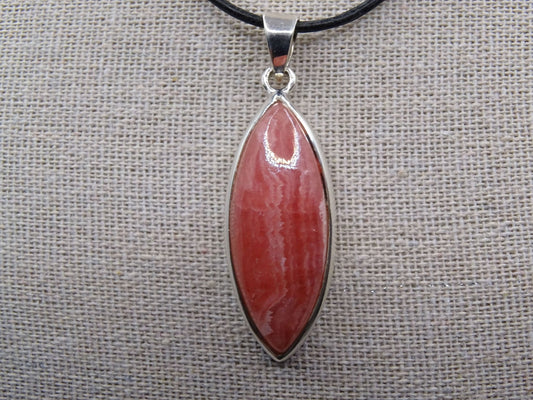 Pendentif Rhodochrosite Argent 925 - Pendentifs - Colibri Minéraux et Bien-être