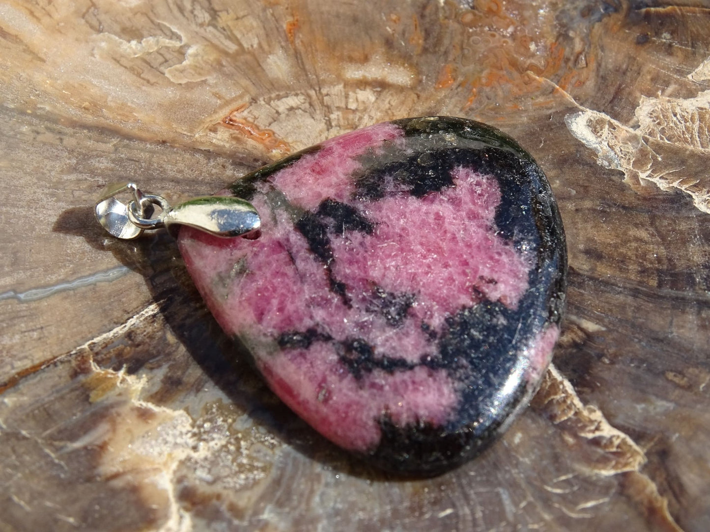 Pendentif Rhodonite - Pendentifs - Colibri Minéraux et Bien-être