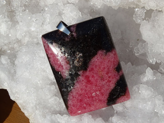 Pendentif Rhodonite - Pendentifs - Colibri Minéraux et Bien-être