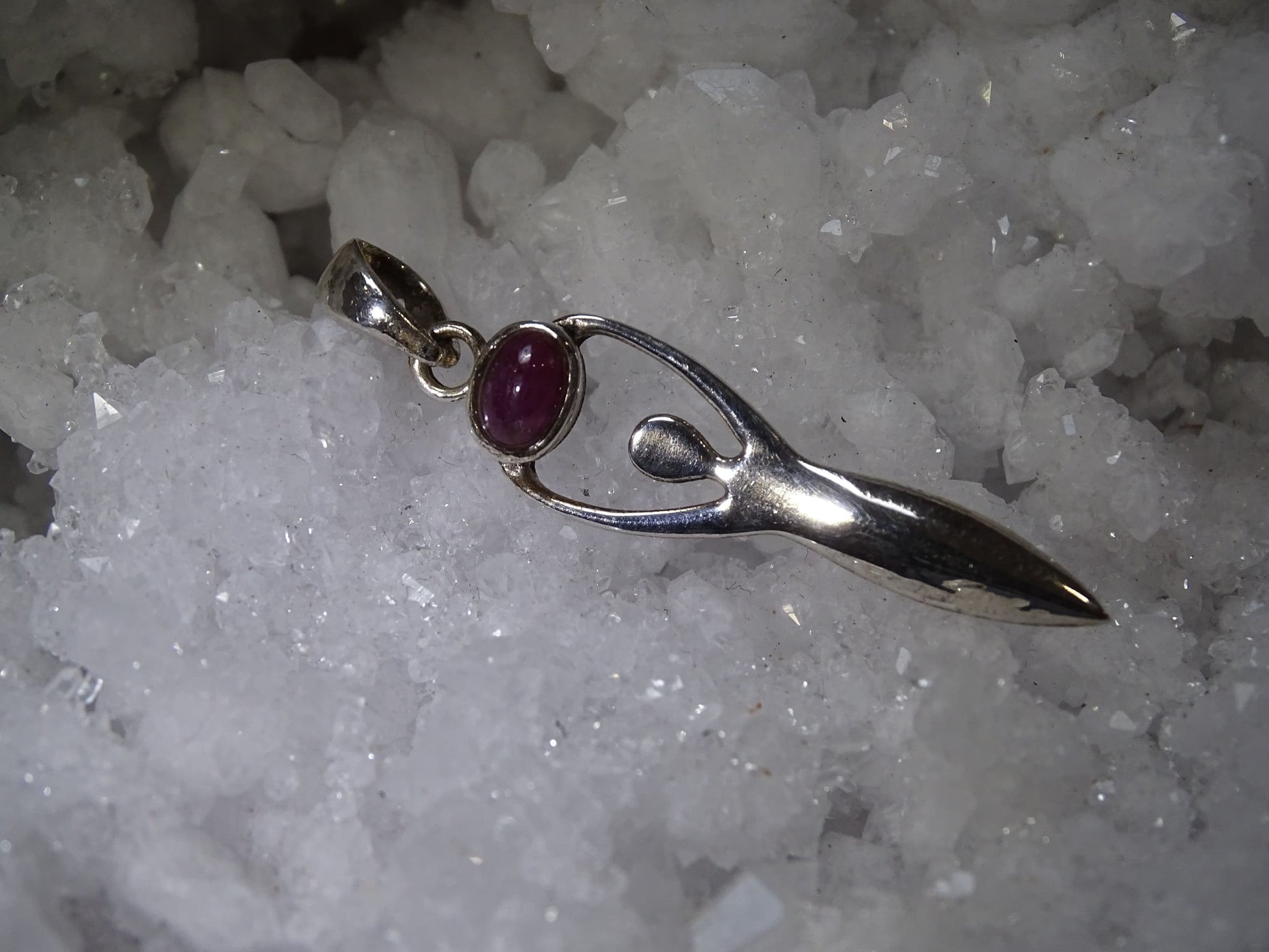 Pendentif Rubis Argent 925 - Pendentifs - Colibri Minéraux et Bien-être