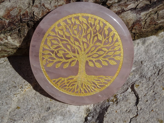 Quartz Rose Arbre de Vie - Cristaux - Colibri Minéraux et Bien-être