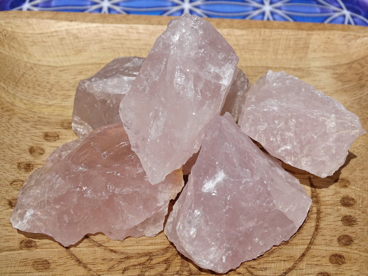 Quartz Rose Pierre Brute - Cristaux - Colibri Minéraux et Bien-être